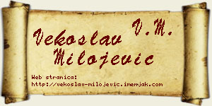 Vekoslav Milojević vizit kartica